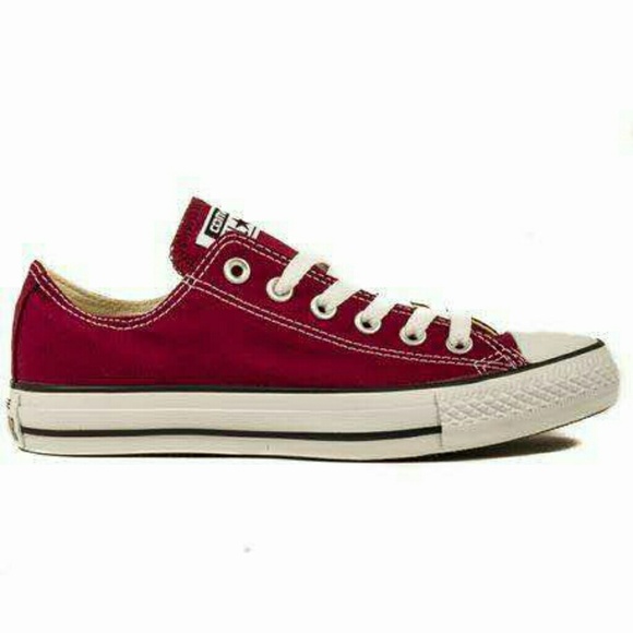Unisex Red Converse All Star Chuck Taylor Ox - Picture 2 of 7